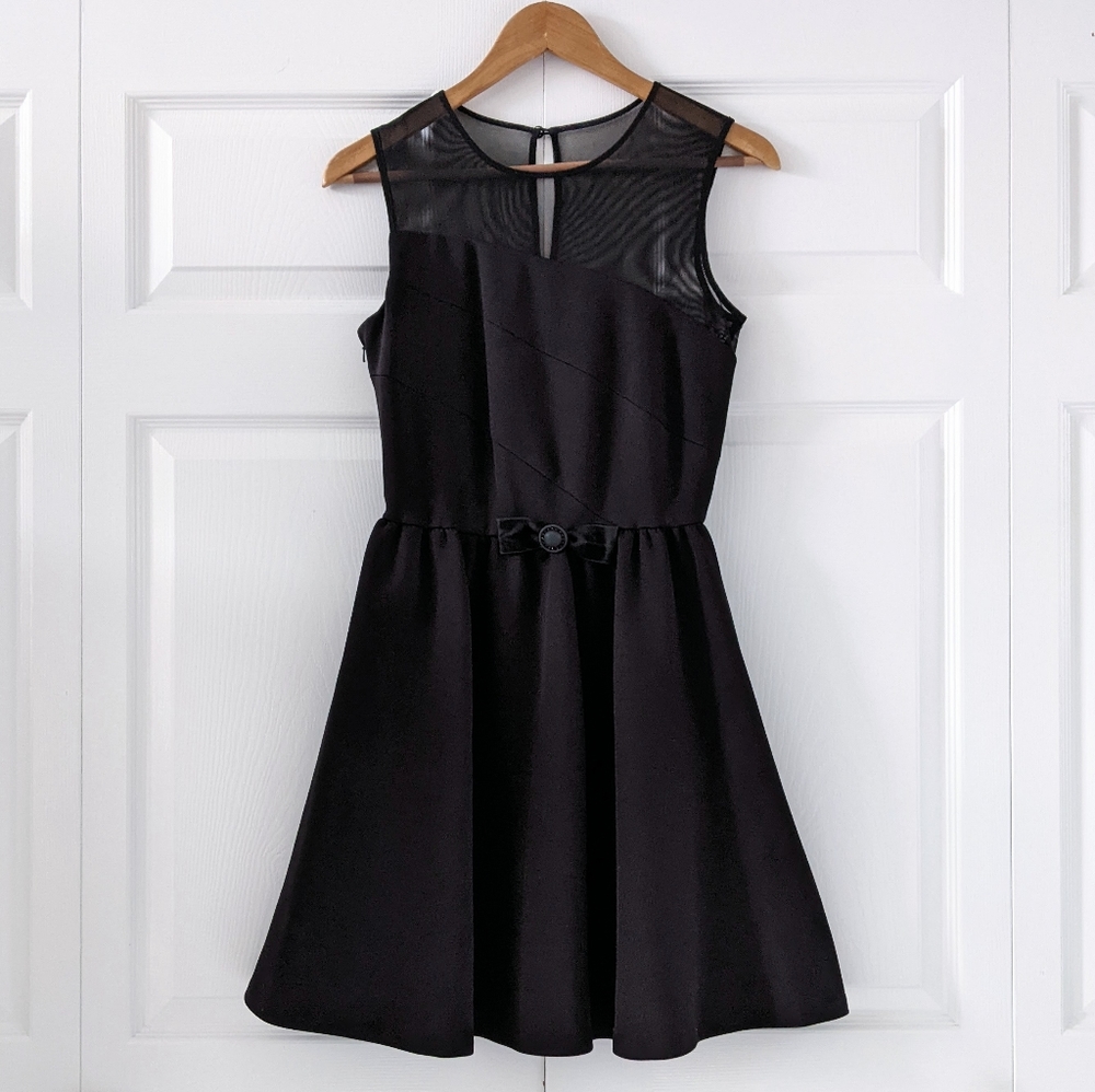 RED Valentino Black Dress With Crystal Bow